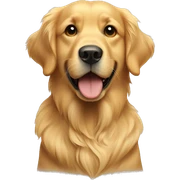 golden retriever with a bo sticker