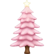light pink christmas tree sticker