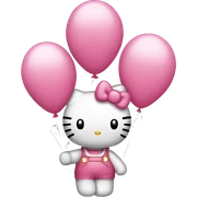Hello Kitty with balloons sticker
