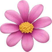 Pink flower sticker