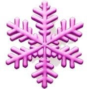 Pink snowflake sticker