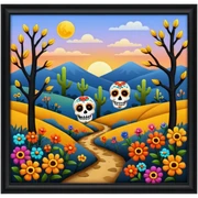 Paisaje día de muertos  sticker