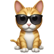 Cat with sunglasses sticker