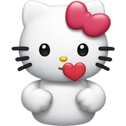 hello kitty with heart sticker