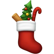 Santa sock sticker
