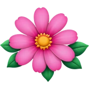 pink flower sticker