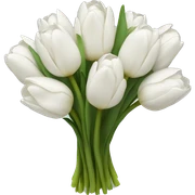 white tulip bouquet sticker