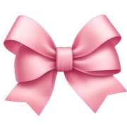 light pink ribbon bow sticker