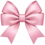 light pink ribbon bow sticker
