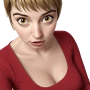 realistic portrait of a girl sticker
