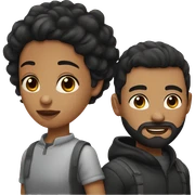 Couple, girl with black hair and boy with short hair and beard i sticker