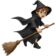 Harry potter on a broomstick sticker
