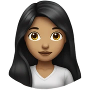 Girl with black hair sticker