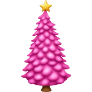 pink Christmas tree sticker