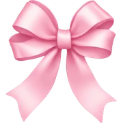 light pink ribbon bow sticker