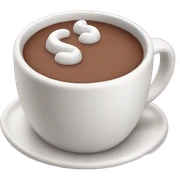 a baby pink cup of hot chocolate sticker