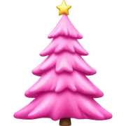 Pink Christmas tree sticker