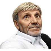 male in white shirt portrait sticker