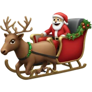 Santa sleigh  sticker