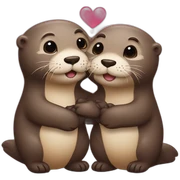 Two otters in love sticker