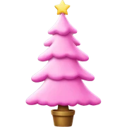 Pink Christmas tree  sticker