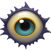 An eye monster sticker