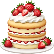 Strawberry shortcake cake sticker