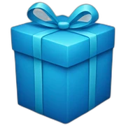 blue present sticker