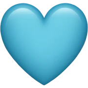 light blue heart sticker