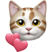 Cat with hearts sticker