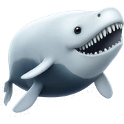 a bowhead whale sticker