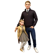 retro couple in stylish attire sticker