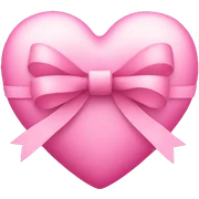 pink heart with bow  sticker