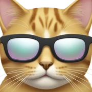 Cat with sunglasses sticker