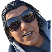 stylish male with sunglasses daytime sticker