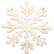 beige snowflake sticker