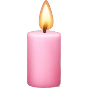 Light pink candle sticker