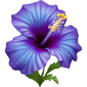 Blue hibiscus sticker