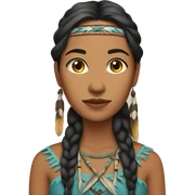Native American woman sticker