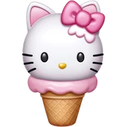 Ice cream hello kitty sticker