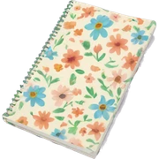Notebook with flower pattern design on the cover sticker