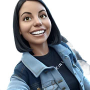 smiling girl in denim jacket sticker