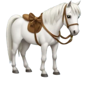 Horse with a bow sticker