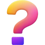 Colorful gradient question mark sticker