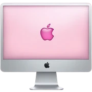 light pink apple imac  sticker
