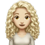 Very Thin pale woman very long black hair curly  sticker