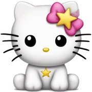 Hello kitty with star eyes sticker