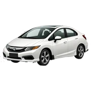 White Honda civic sticker