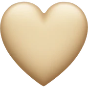 Beige heart sticker