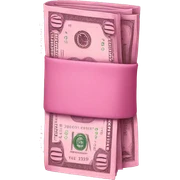 Pink money sticker